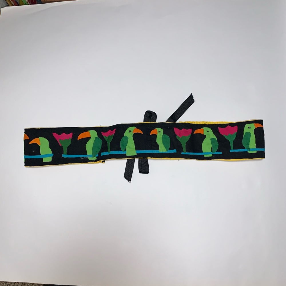 Handmade Boho Parrot Belt with ties